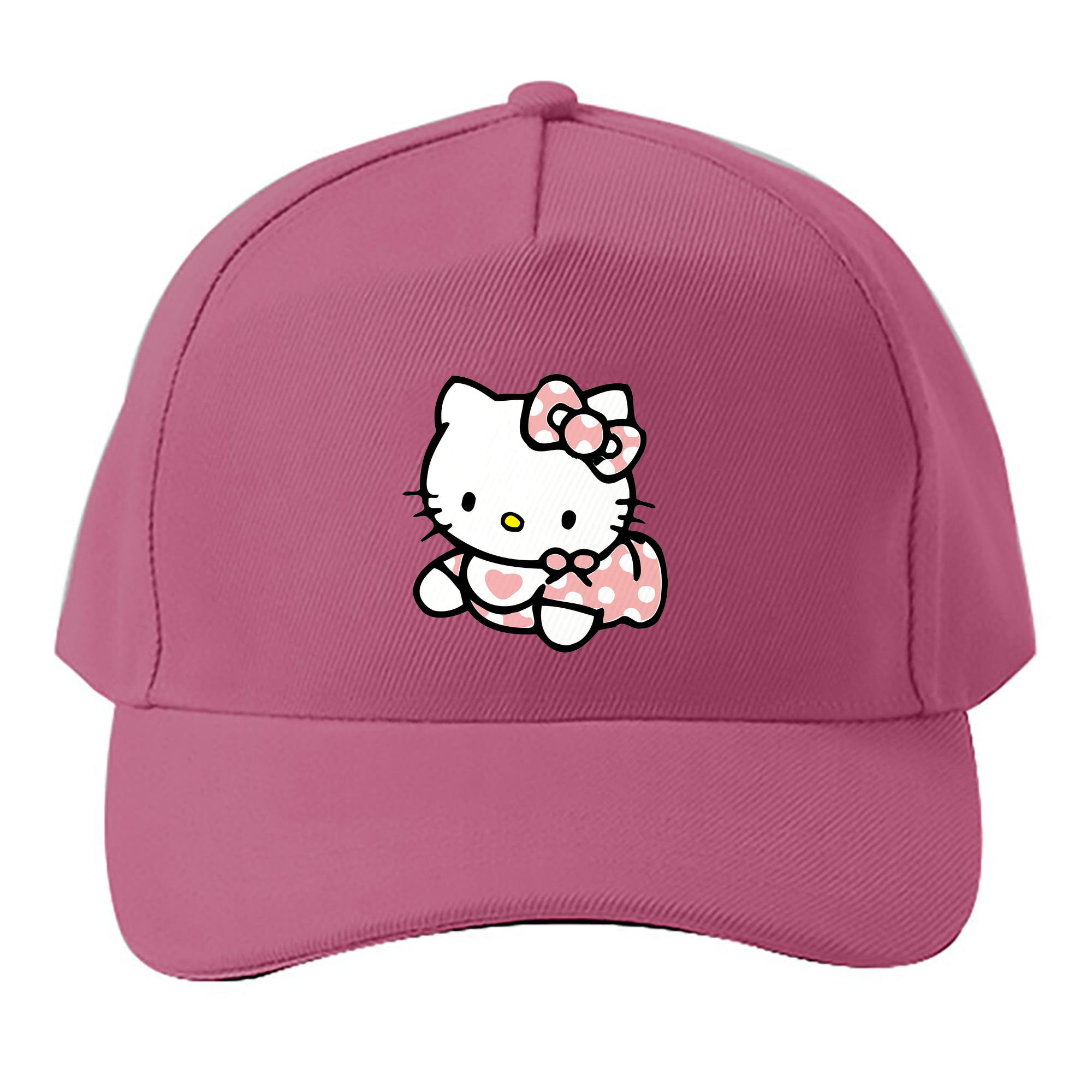 （画像用） Hello Kitty ハローキティ ベースボールキャップ 綿100％ 男女兼用 帽子 スポーツ